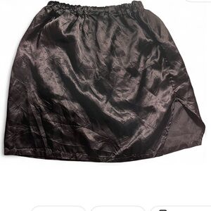 Black mini slip skirt